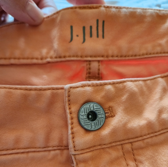 J Jill Authentic Fit Slim Leg Jeans, Size 8, Orange - Picture 2 of 6